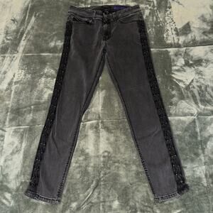 Indigo Rein Gothic Skinny Jeans Women's 11 Black Denim Pockets Grunge ALT Indie